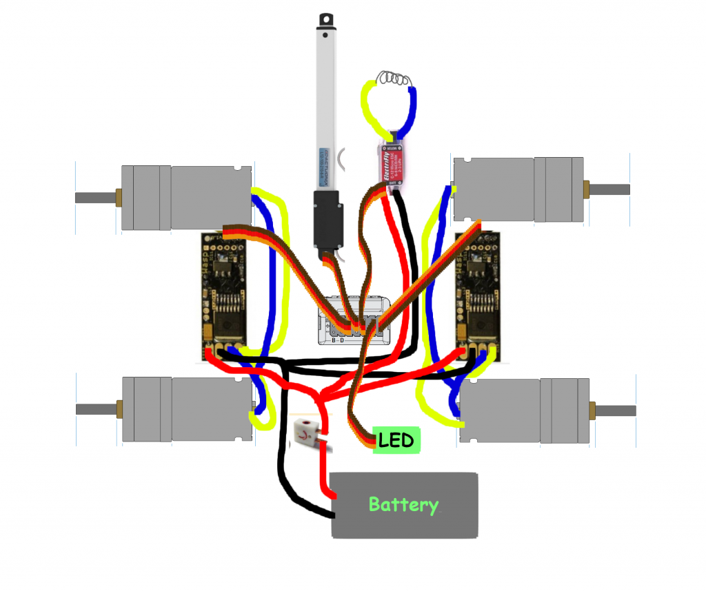 Electronic scheme for flamethrower wedge