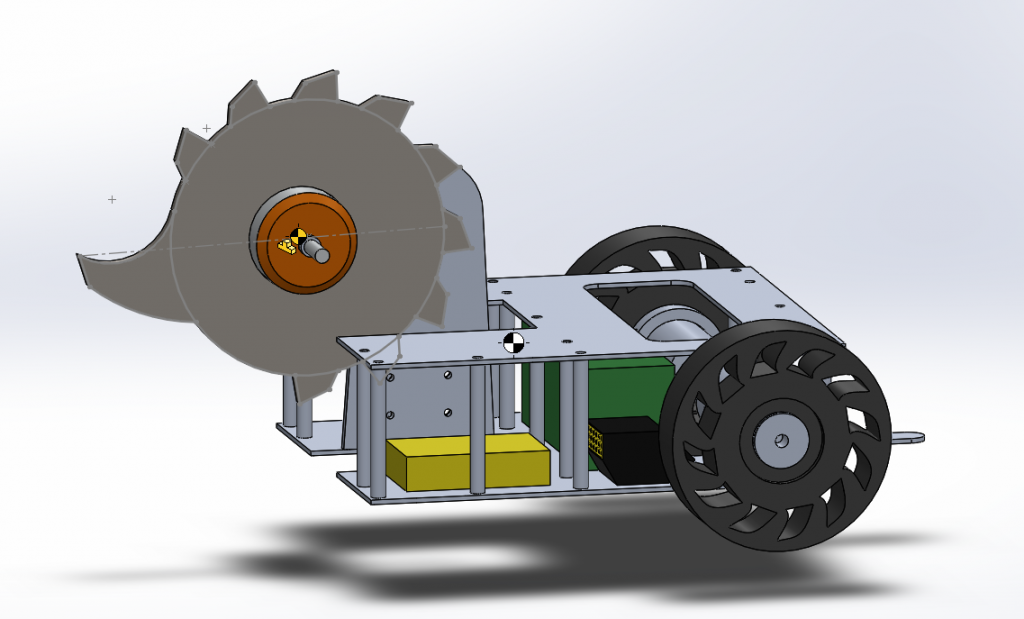 CAD model of vertical spinner