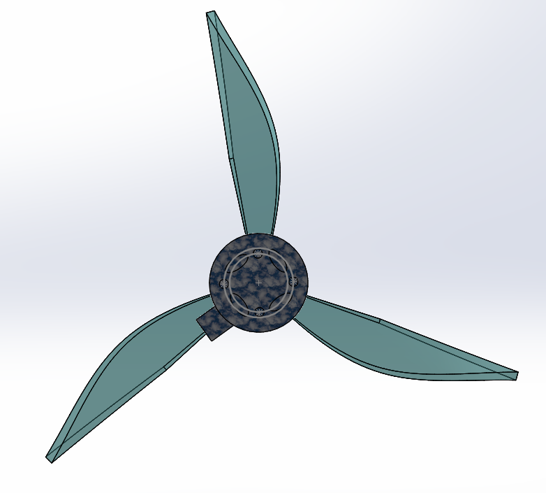 Motor and propeller underside